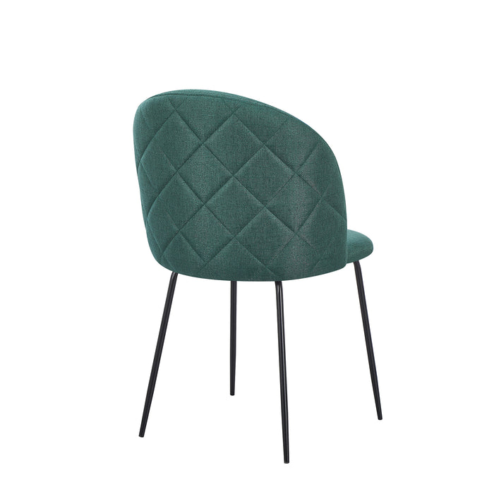 Set Da 4, Sedia Tamara Tess. Verde Inglese Gambe Nere Per Soggiorno, Cucina E Arredo Bar