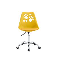 Set Da 4, Sedia Samira In Polipropile Ambrato Con Cuscino Per Soggiorno, Cucina E Arredo Bar