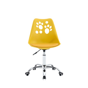 Set Da 4, Sedia Samira In Polipropile Ambrato Con Cuscino Per Soggiorno, Cucina E Arredo Bar