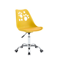 Set Da 4, Sedia Samira In Polipropile Ambrato Con Cuscino Per Soggiorno, Cucina E Arredo Bar