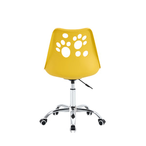 Set Da 4, Sedia Samira In Polipropile Ambrato Con Cuscino Per Soggiorno, Cucina E Arredo Bar