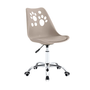 Set Da 4, Sedia Samira In Polipropile Tortora Con Cuscino Per Soggiorno, Cucina E Arredo Bar