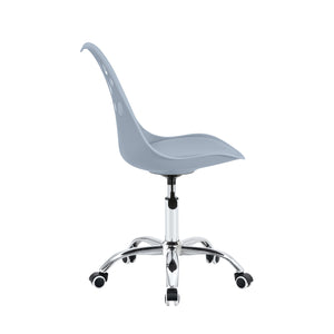 Set Da 4, Sedia Samira In Polipropile Grigio Con Cuscino Per Soggiorno, Cucina E Arredo Bar