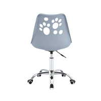 Set Da 4, Sedia Samira In Polipropile Grigio Con Cuscino Per Soggiorno, Cucina E Arredo Bar