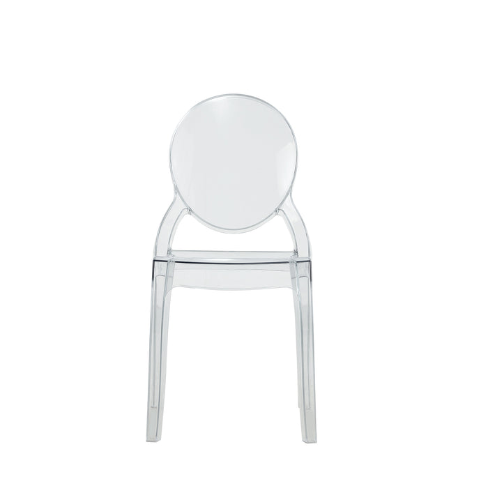 Set Da 4, Sedia Gaeta Metacrilato Trasparente Per Soggiorno, Cucina E Arredo Bar
