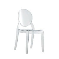 Set Da 4, Sedia Gaeta Metacrilato Trasparente Per Soggiorno, Cucina E Arredo Bar