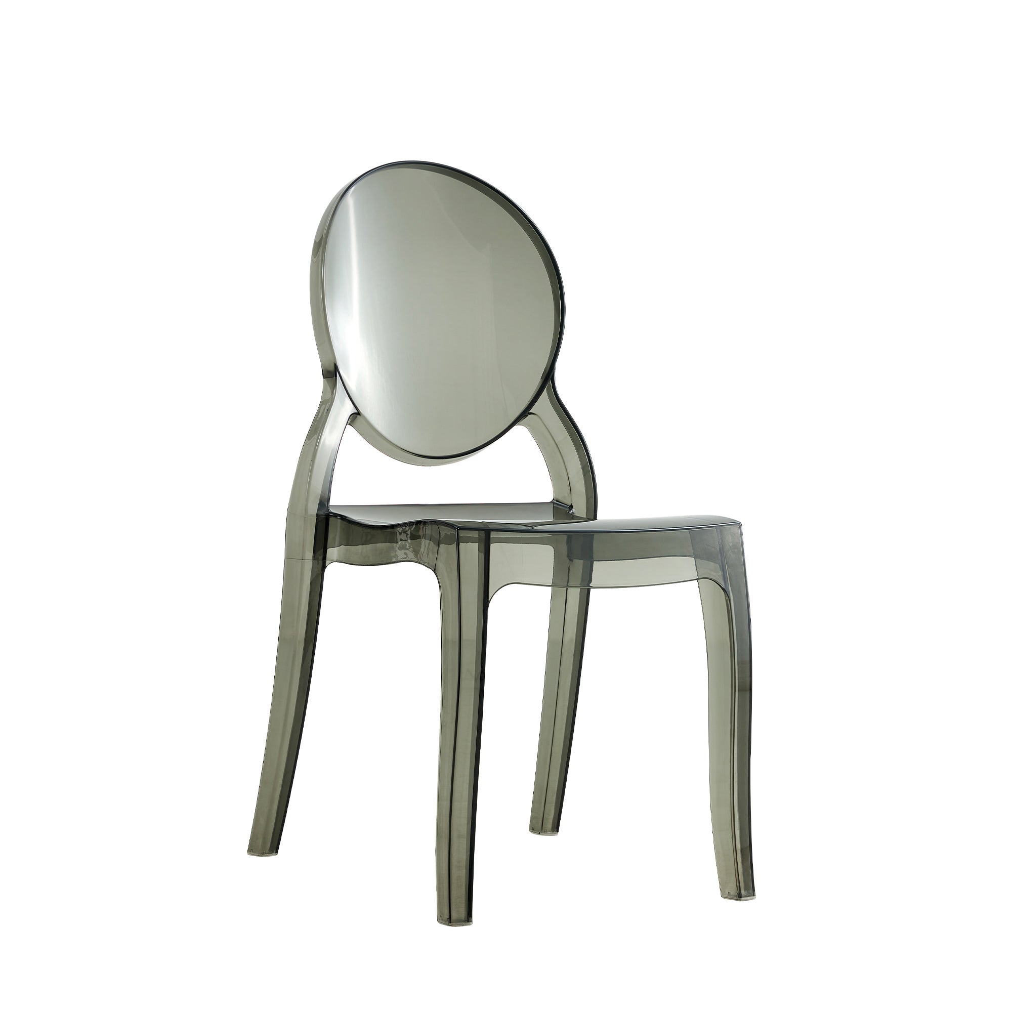 Set Da 4, Sedia Gaeta Metacrilato Fume' Per Soggiorno, Cucina E Arredo Bar