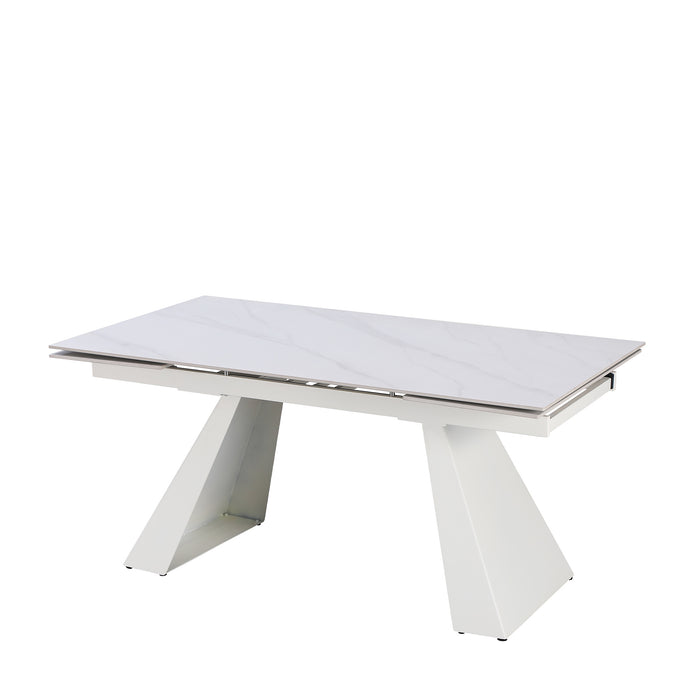 Tavolo Vermont All. Bianco C/Venatur/Gambe Bianche