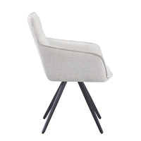 set da 2, POLTRONA AGNESE GIREVOLE TESSUTO CORDA/GAMBE NERE