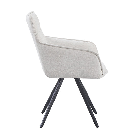 set da 2, POLTRONA AGNESE GIREVOLE TESSUTO CORDA/GAMBE NERE