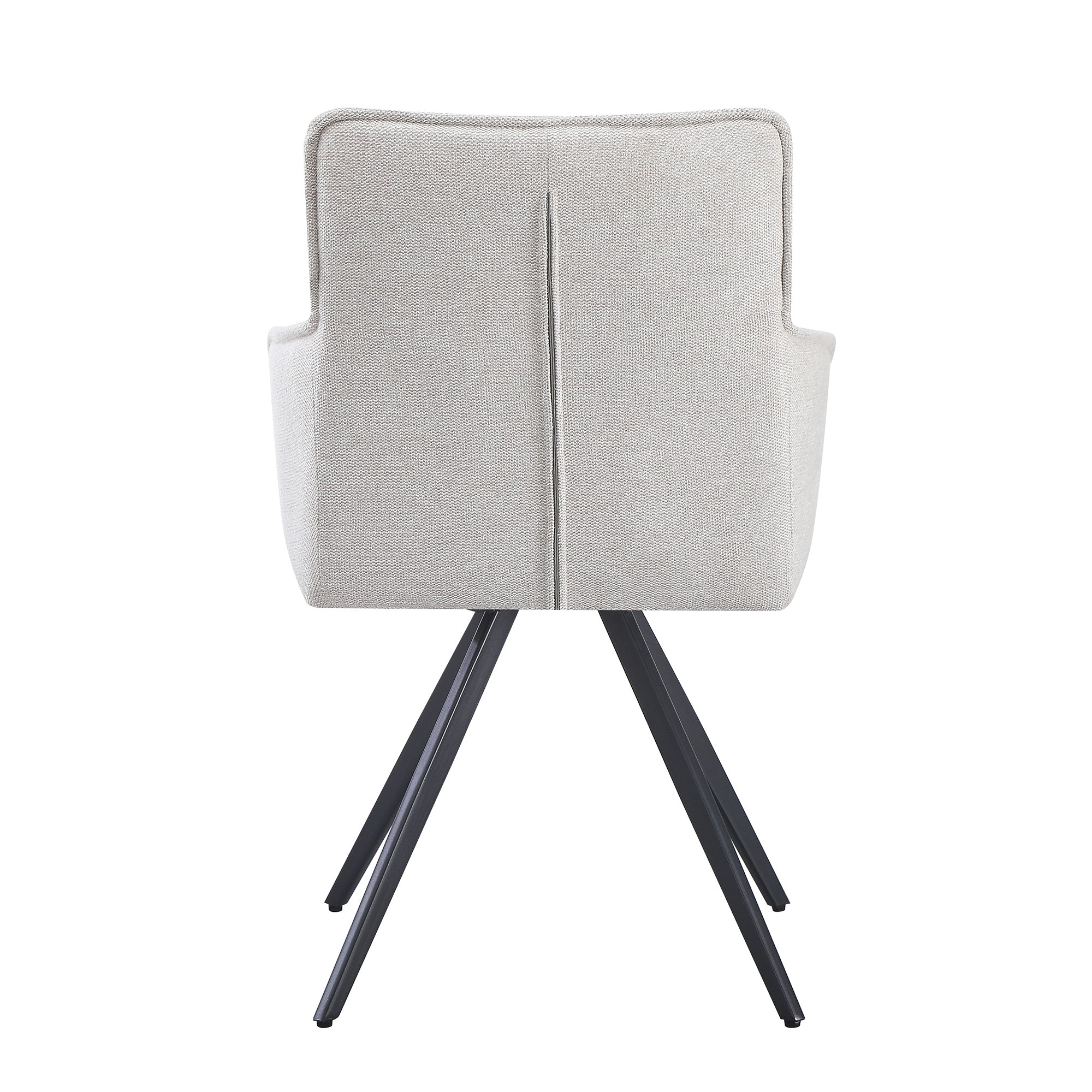 set da 2, POLTRONA AGNESE GIREVOLE TESSUTO CORDA/GAMBE NERE