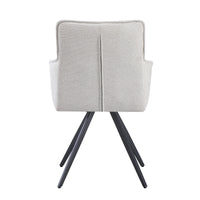 set da 2, POLTRONA AGNESE GIREVOLE TESSUTO CORDA/GAMBE NERE