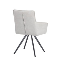 set da 2, POLTRONA AGNESE GIREVOLE TESSUTO CORDA/GAMBE NERE