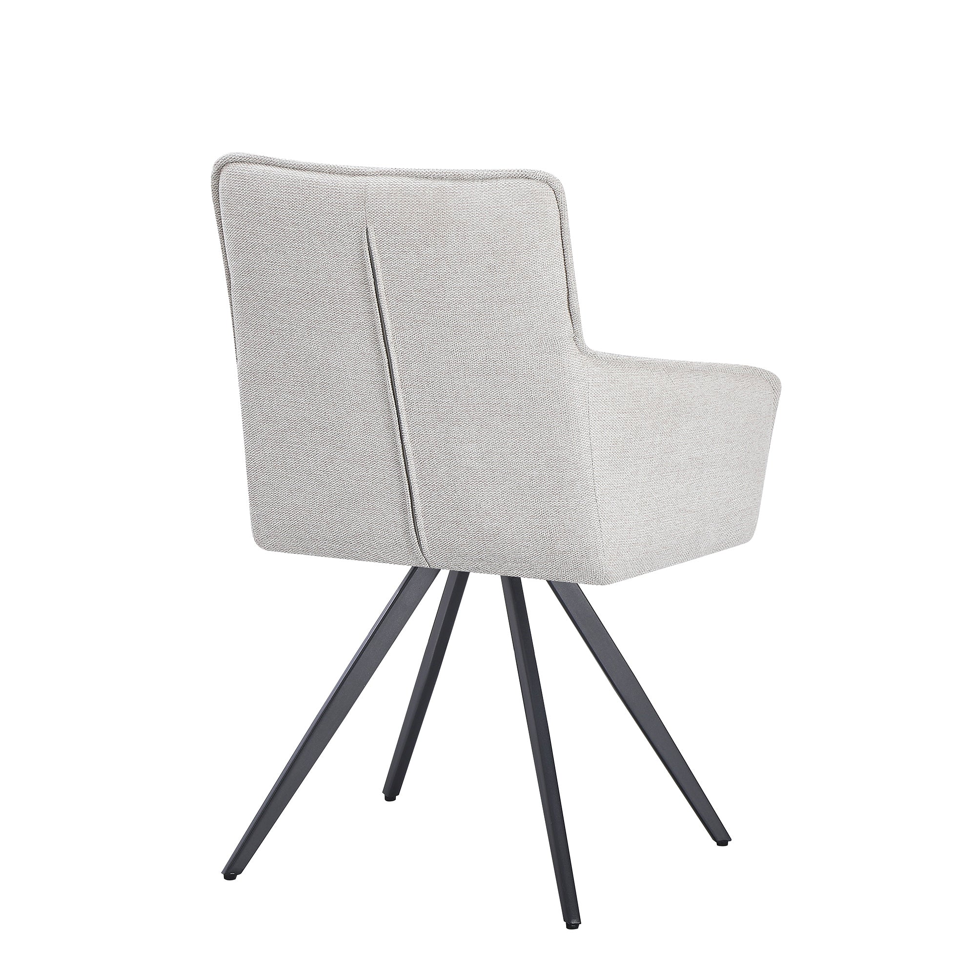 set da 2, POLTRONA AGNESE GIREVOLE TESSUTO CORDA/GAMBE NERE