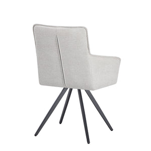 set da 2, POLTRONA AGNESE GIREVOLE TESSUTO CORDA/GAMBE NERE