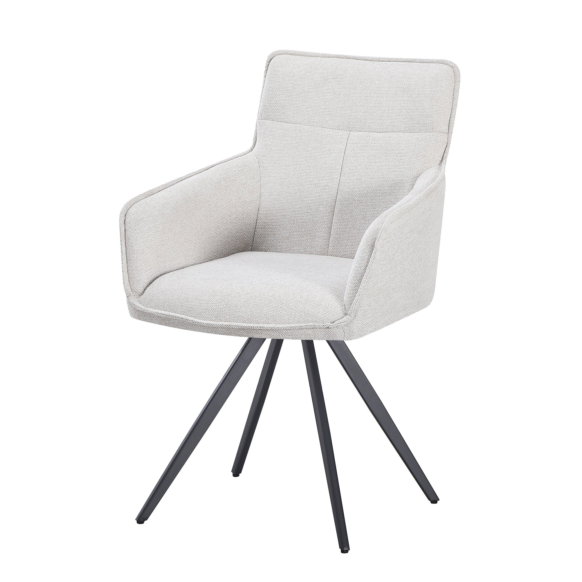 set da 2, POLTRONA AGNESE GIREVOLE TESSUTO CORDA/GAMBE NERE