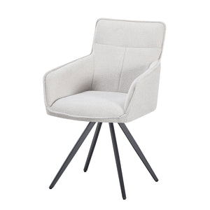 set da 2, POLTRONA AGNESE GIREVOLE TESSUTO CORDA/GAMBE NERE