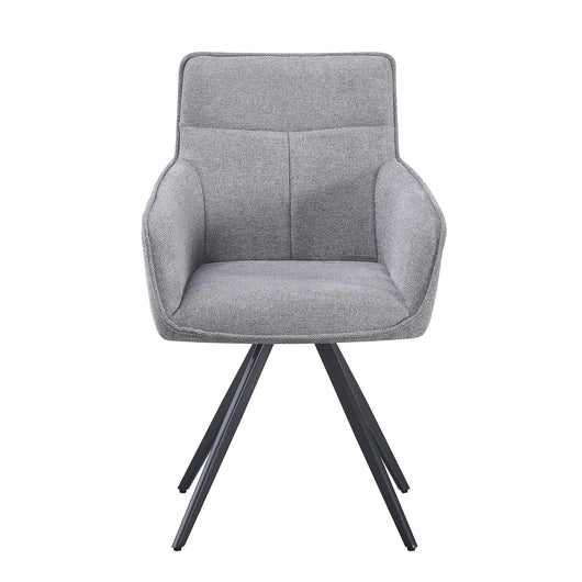 set da 2, POLTRONA AGNESE GIREVOLE TESSUTO FUMO/GAMBE NERE