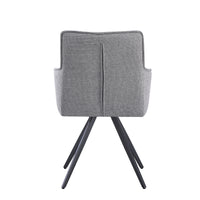 set da 2, POLTRONA AGNESE GIREVOLE TESSUTO FUMO/GAMBE NERE