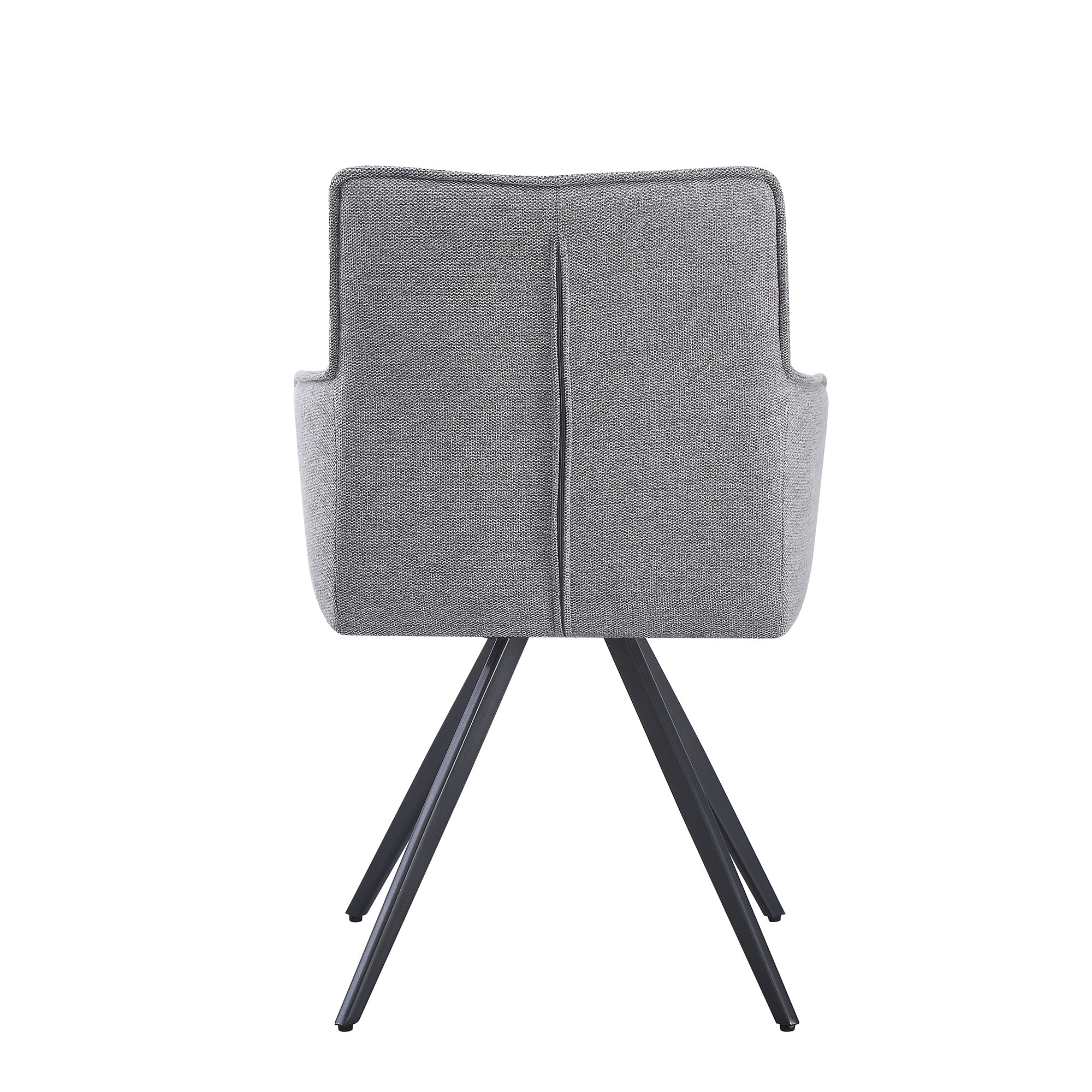 set da 2, POLTRONA AGNESE GIREVOLE TESSUTO FUMO/GAMBE NERE