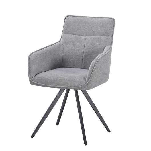 set da 2, POLTRONA AGNESE GIREVOLE TESSUTO FUMO/GAMBE NERE