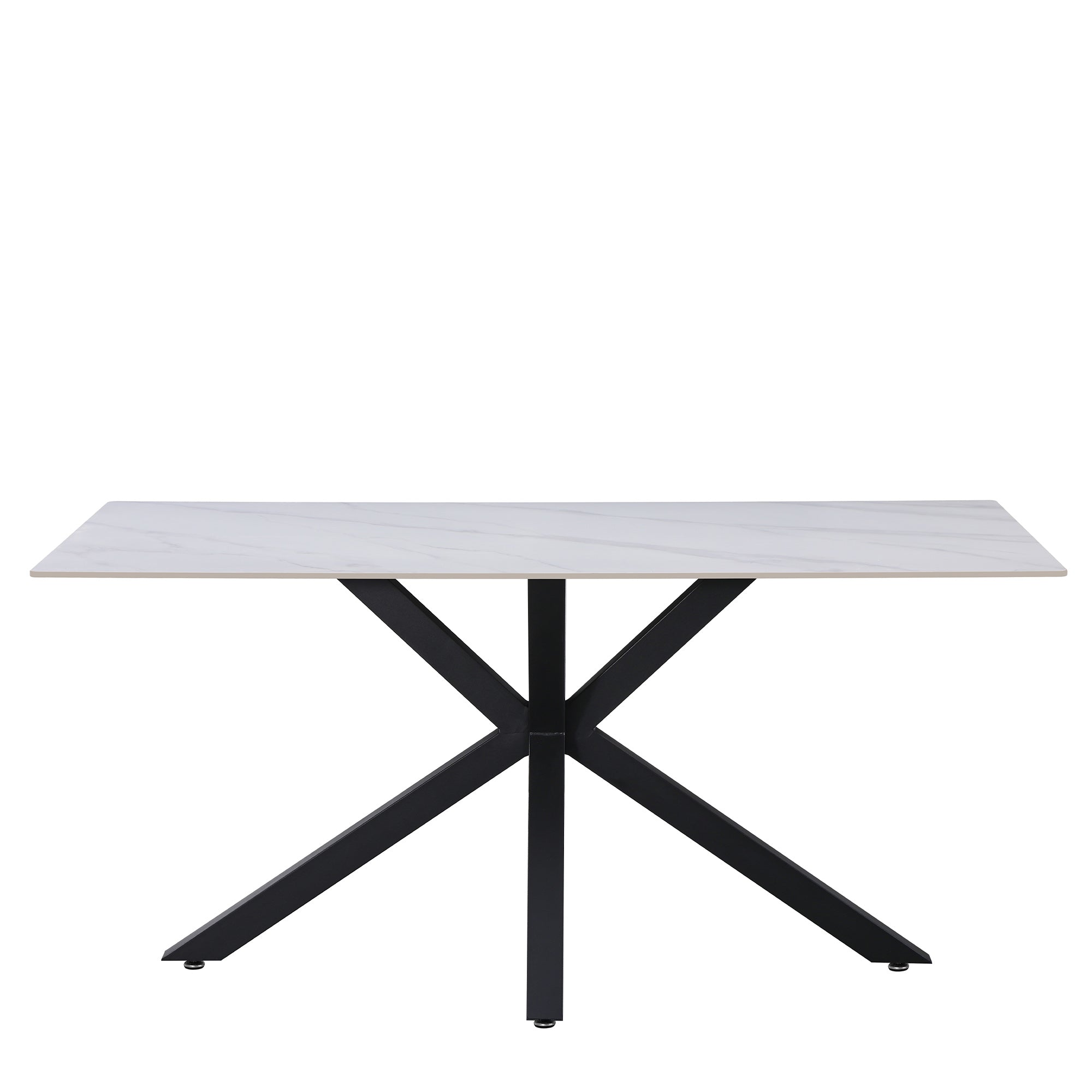 TAVOLO IGOR BIANCO C/VENATURE/GAMBE NERE