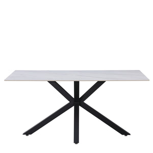 TAVOLO IGOR BIANCO C/VENATURE/GAMBE NERE