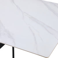 TAVOLO IGOR BIANCO C/VENATURE/GAMBE NERE