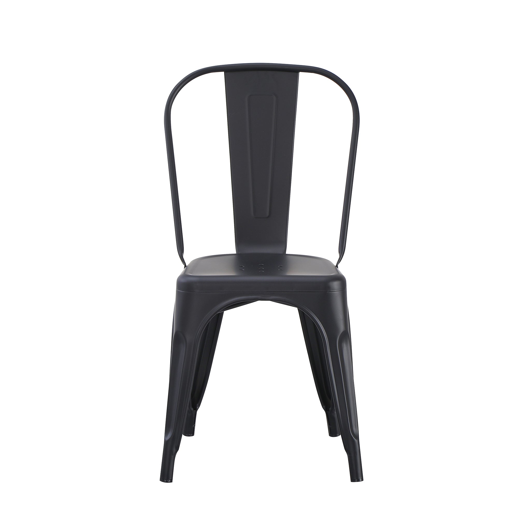 Set Da 4, Sedia Industrial Metallo Nero Per Soggiorno, Cucina E Arredo Bar