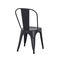 Set Da 4, Sedia Industrial Metallo Nero Per Soggiorno, Cucina E Arredo Bar