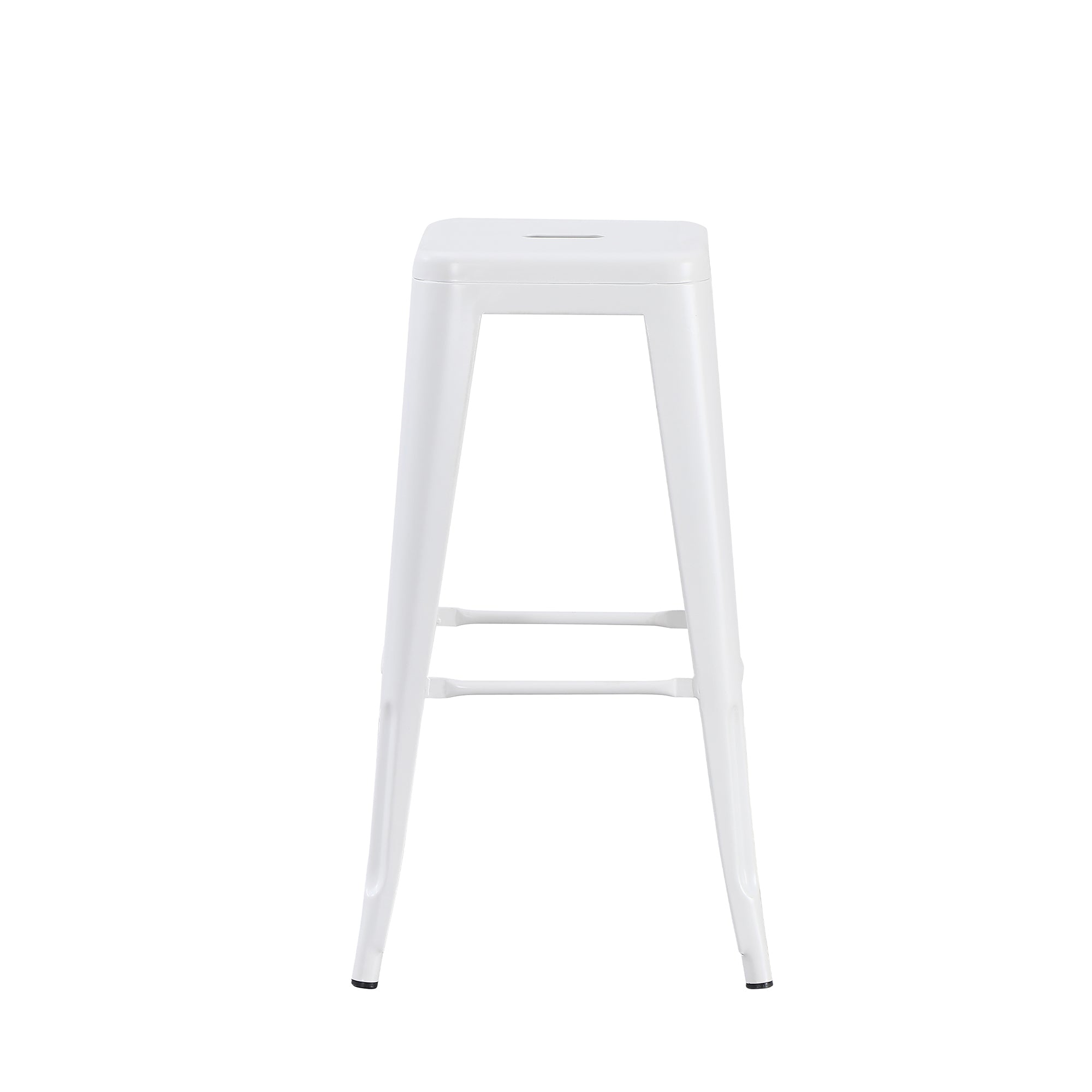 set da 4, SGABELLO INDUSTRIAL METALLO BIANCO