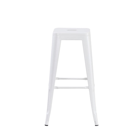 set da 4, SGABELLO INDUSTRIAL METALLO BIANCO