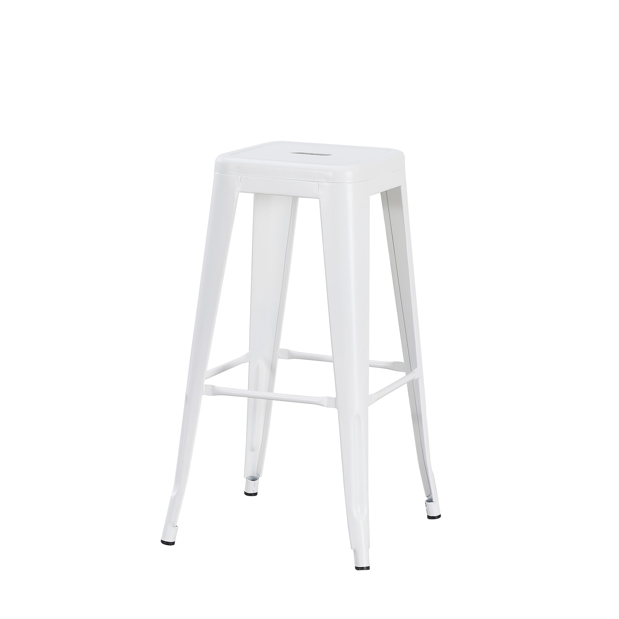 set da 4, SGABELLO INDUSTRIAL METALLO BIANCO