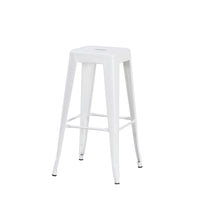 set da 4, SGABELLO INDUSTRIAL METALLO BIANCO