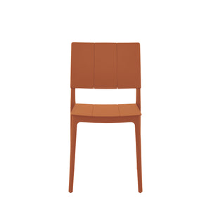 Set Da 4, Sedia Zante In Polipropilene Terracotta