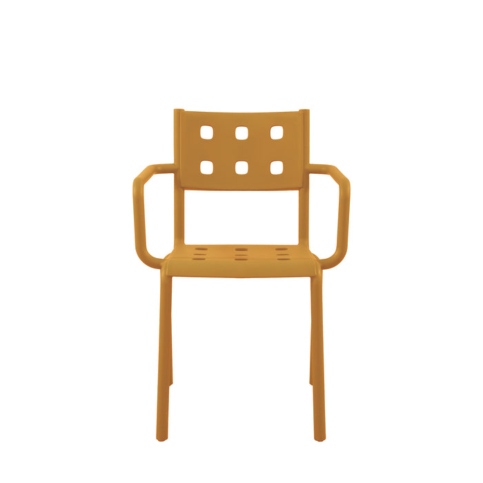 Set Da 4, Poltrona Sibari In Polipropilene Ambra