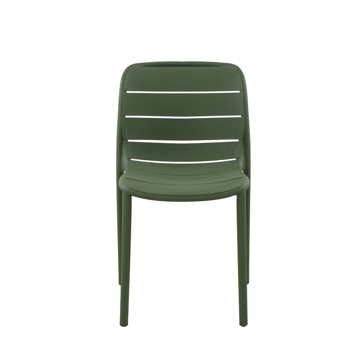 Set Da 4, Sedia Itaca In Polipropilene Verde Inglese