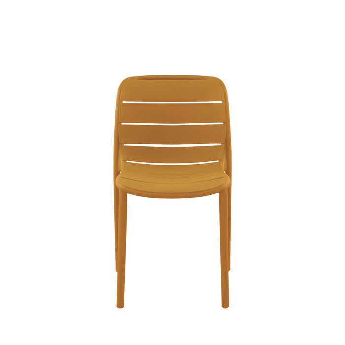 Set Da 4, Sedia Itaca In Polipropilene Ambra