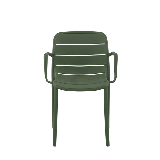 Set Da 4, Poltrona Itaca In Polipropilene Verde Inglese