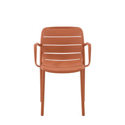 Set Da 4, Poltrona Itaca In Polipropilene Terracotta