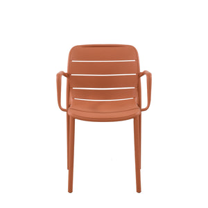 Set Da 4, Poltrona Itaca In Polipropilene Terracotta