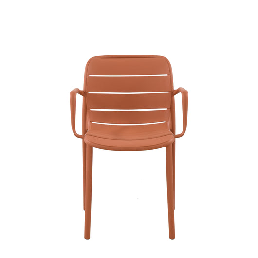 Set Da 4, Poltrona Itaca In Polipropilene Terracotta