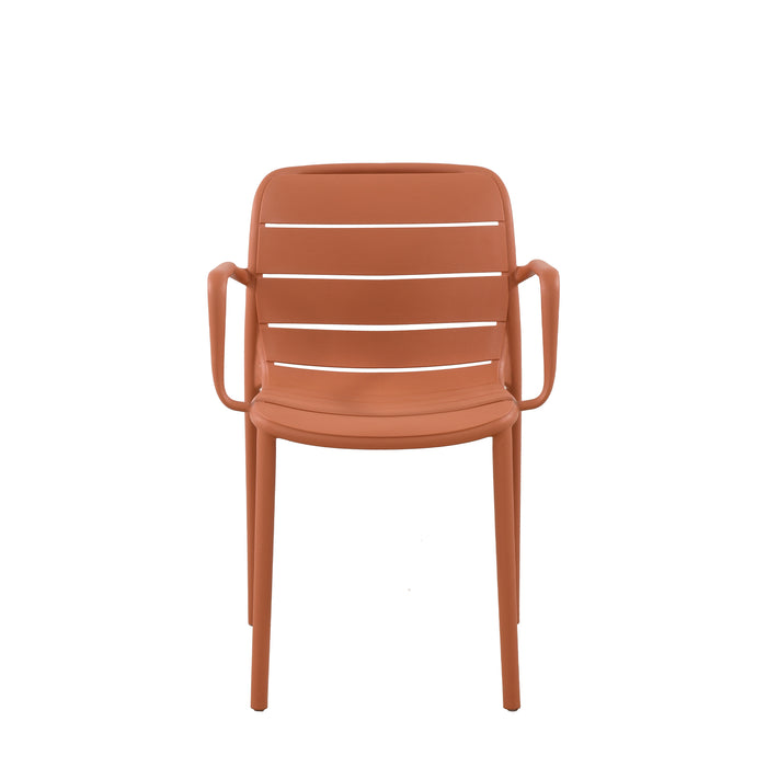 Set Da 4, Poltrona Itaca In Polipropilene Terracotta