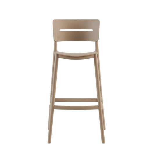 Set Da, 2 Sgabello Bella Tortora In Polipropilene Per Soggiorno, Cucina E Arredo Bar