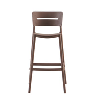 Set Da, 2 Sgabello Bella Bronzo In Polipropilene Per Soggiorno, Cucina E Arredo Bar