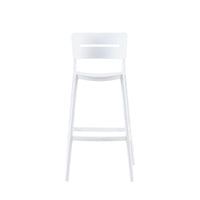 Set Da, 2 Sgabello Bella Bianco In Polipropilene Per Soggiorno, Cucina E Arredo Bar