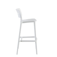 Set Da, 2 Sgabello Bella Bianco In Polipropilene Per Soggiorno, Cucina E Arredo Bar