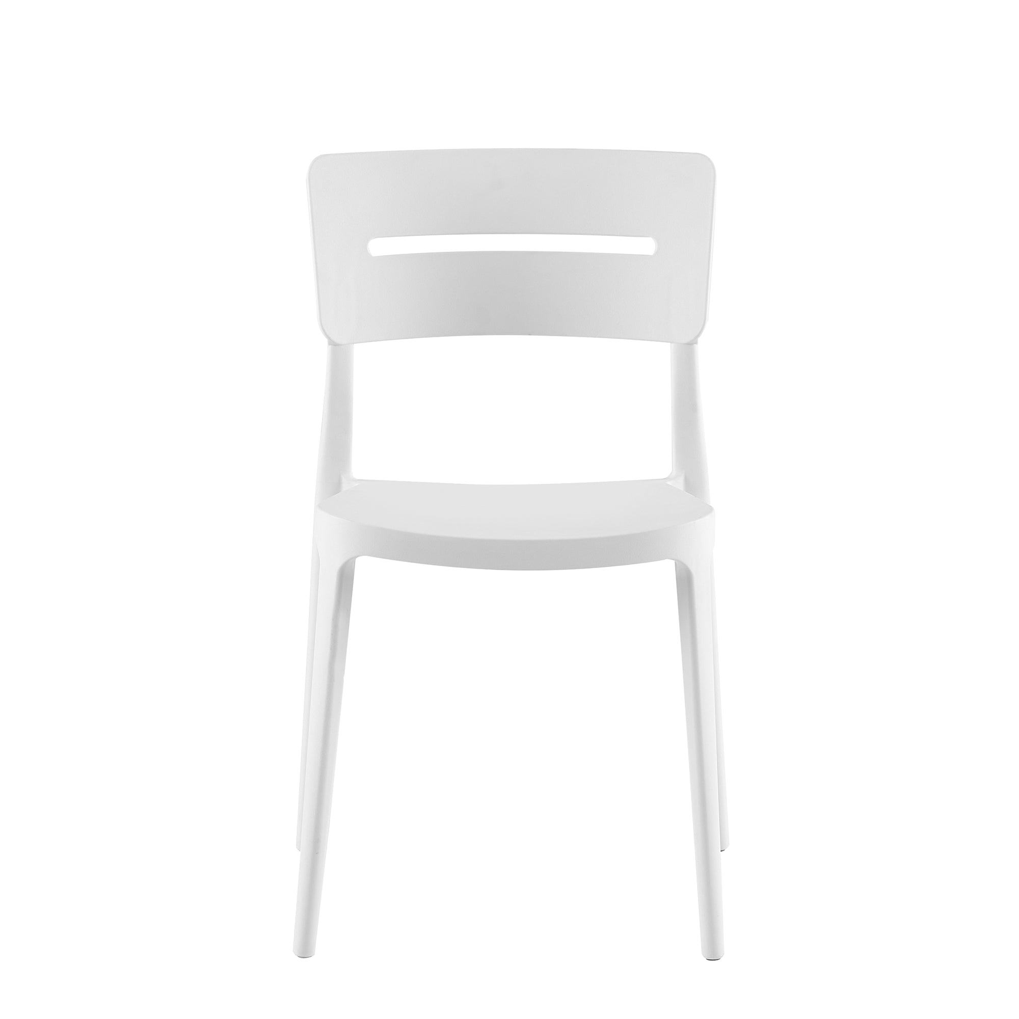 Set Da, 4 Sedia Bella Bianco In Polipropilene Per Soggiorno, Cucina E Arredo Bar