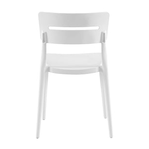 Set Da, 4 Sedia Bella Bianco In Polipropilene Per Soggiorno, Cucina E Arredo Bar