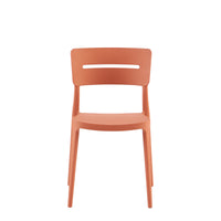 Set Da, 4 Sedia Bella Rosso Acero In Polipropilene Per Soggiorno, Cucina E Arredo Bar